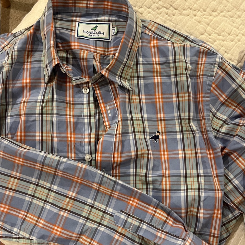 Properly Tied Plaid Button-Up Shirt